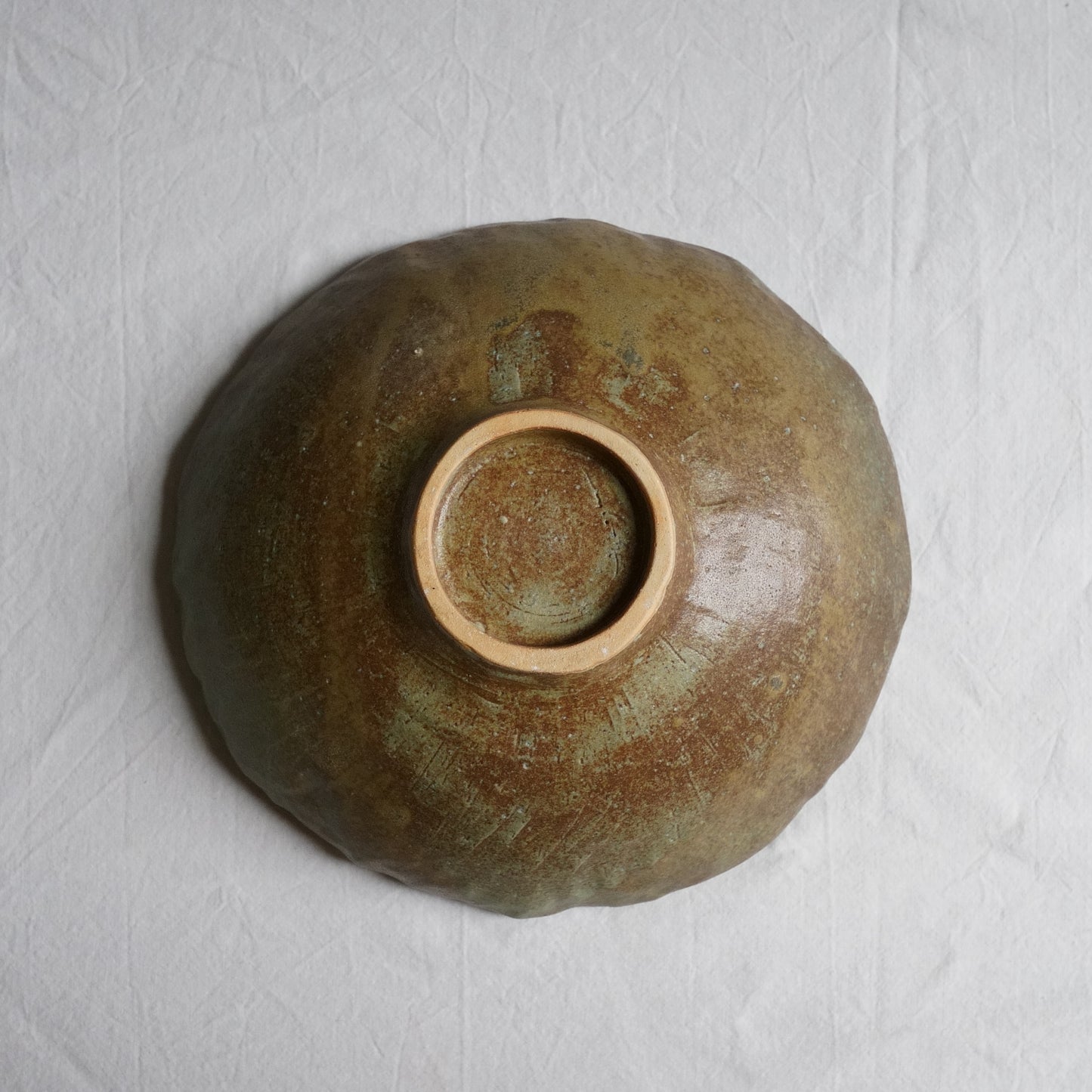 Handbuilt Flower Plate — Large(手捻り花皿 プレート)